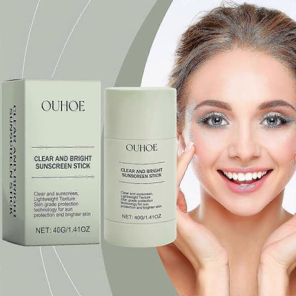 Ouhoe Transparent Skyddsstift Sommar Utomhus Anti-Ultraviolett Ljus Hud Klar Inte Oljig Portabelt Skyddsstift A