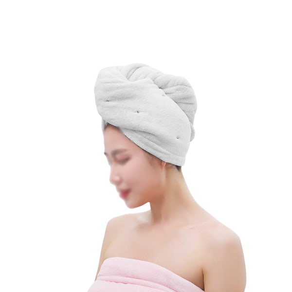 1 pakke mikrofiber hårhåndklædeindpakning, ultraabsorberende hårfibre