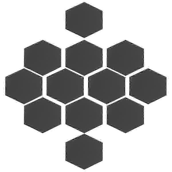 Modern 3D Spegel Geometrisk Hexagonal Väggdekal 12 St DIY Konst Heminredning A