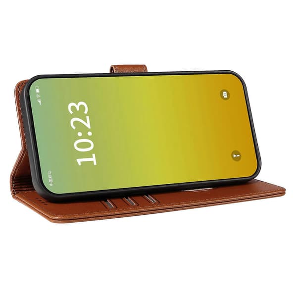 Til iPhone 16 Pro Lædercover Litchi Tekstur RFID Blokerende Pung Stativ Telefoncover
