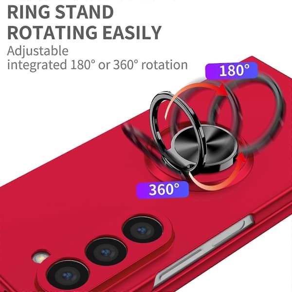 Til Samsung Galaxy Z Fold6 5G deksel Ringstativ PC-telefondeksel Støtte Bilfeste A