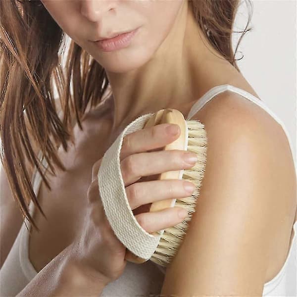 Tørbørste sæt med 2, til brusebad, tørbørste mod cellulite A