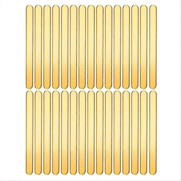 35 stk. guld akryl ispinde, genanvendelige ispinde til kagepinde, bulk glimmerpinde A