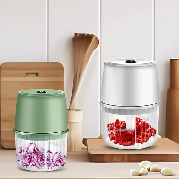 Trådløs elektrisk hvidløgsknuser Holdbar husholdningsfoodprocessor til ingefærkød og krydderier A