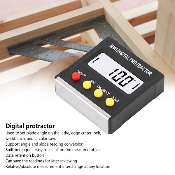 Mini Elektronisk Digital LCD Vinkelmåler Niveaukasse Inclinometer Måleværktøj