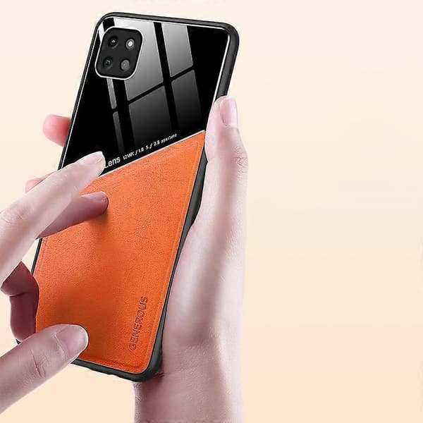 Til Samsung Galaxy A22 5G (EU-version) Tekstureret PU-læderbelagt TPU + PC Anti-ridse etui Telefon B A
