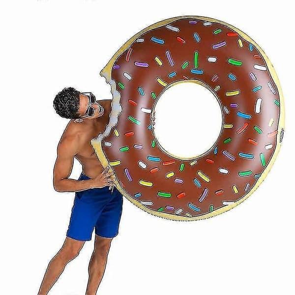 120 cm PVC munkar simring uppblåsbar jättepoolflottör leksak strandfest vuxen simcirkel A