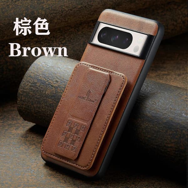Etui til iPhone 13 Pro Max 024 Brun Kortholder Læder Bagside No12606