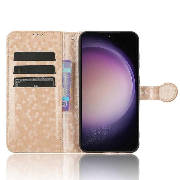 För Samsung Galaxy S23 FE Telefon Plånboksfodral Prickigt Tryckt Stativ PU Läderfodral A