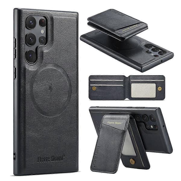 Etui til iPhone 13 Pro 025 Sort Magnetisk Læder Kortplads To-i-én No9635 A