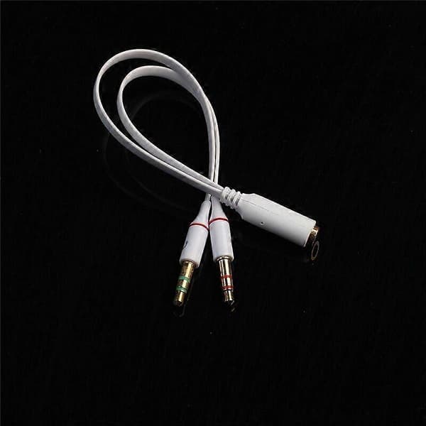 3,5 mm Jack Mikrofon Headset Audio Splitter Kabel Hun Til 2 Han Hovedtelefon Mikrofon