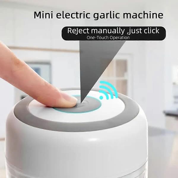 Elektrisk Mini Hvitløkshakker Husholdning USB-lading Løkmoser for Løk Ingefær A