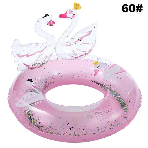 Oppustelig Glitter svane Svømmering Sjov Dobbelt Svane Pool Float, Børn Pool Float om sommeren A