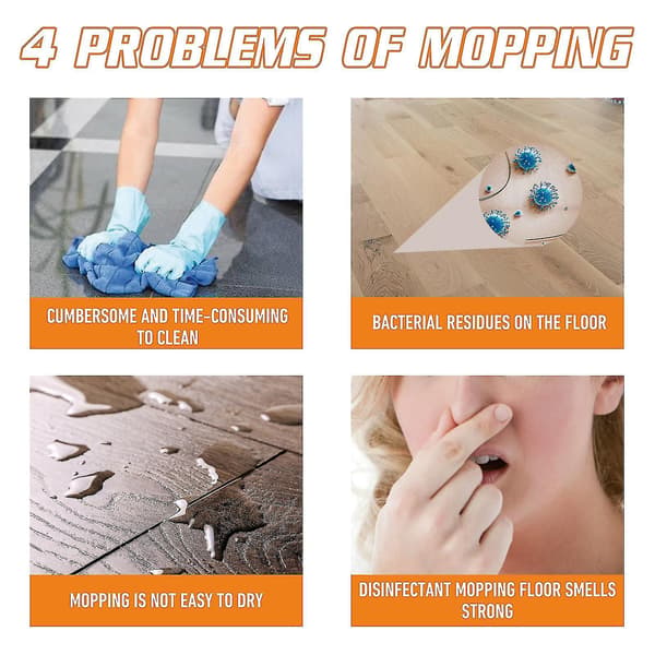 3x Sterk Gulvvaskemiddel 100ml Kraftig Decontaminering Gulvrens A