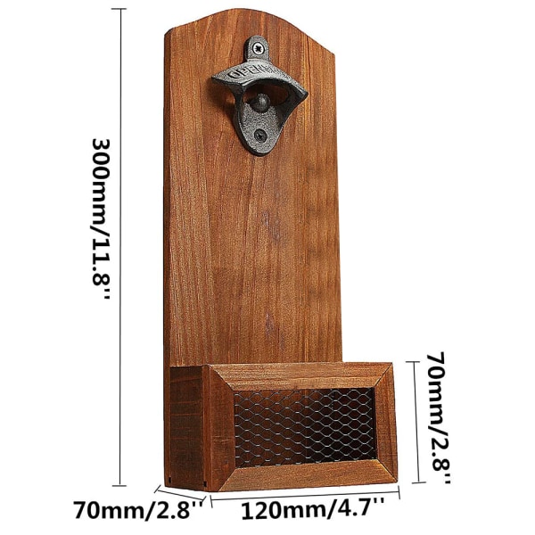 Väggmonterad flasköppnare - Väggmonterad flasköppnare för öl