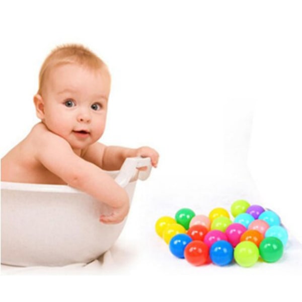 Pakke med 100 kugle pitbolde 8 cm i børnehave og kommerciel kvalitet babybolde plastikbolde uden farlige blødgørere