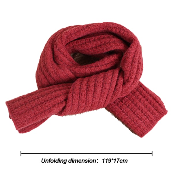 Preppy simpelt ensfarvet strikket tørklæde til børn