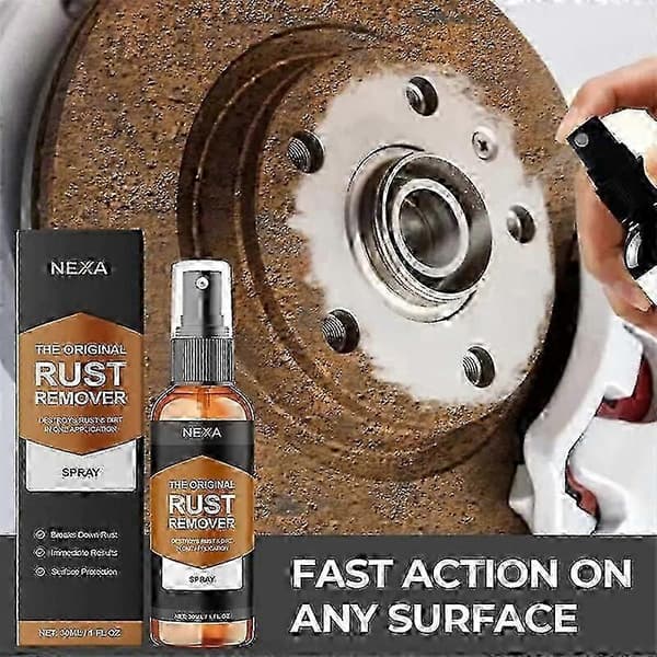 NEXA Rustfjerner Spray Hurtigvirkende Multi-Overflade Rengøringsmiddel | Fjerner Rust, 50mL (1 stk) A