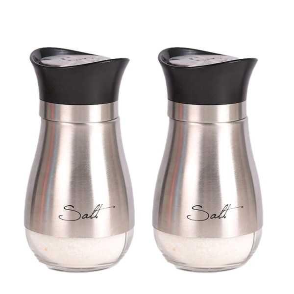 Salt och peppar shakers Elegant med genomskinlig glasbotten