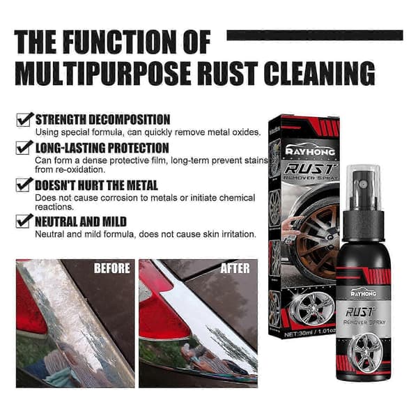 Multifunktionel rustfjernelsesspray Bilhjulnavpolering Renoveringsdele Vedligeholdelse Metalsmøring Løs rustspray (3 stk.) A