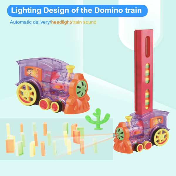 Barn domino elektrisk tog elektrisk tog med lys og