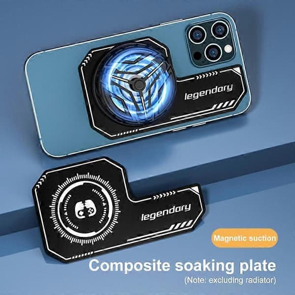 Universal mobiltelefon køleventilator radiator halvleder telefonkøler spil mini (kun magnetisk plade)