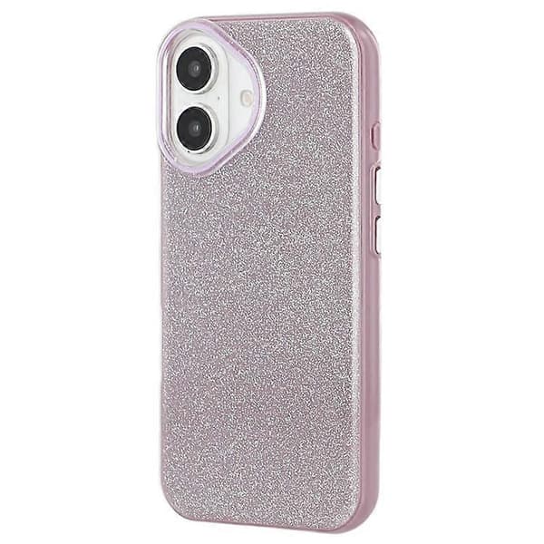 Kompatibel med iPhone 16-deksel Glitterdesign IMD TPU + PC Telefonbakdeksel Lilla
