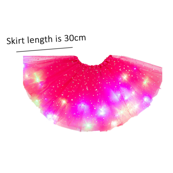 LED-kjolar för flickor Balettdanskjol Light Up-kjolar Sparkly Pa