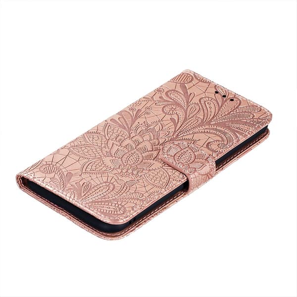 Til Xiaomi Redmi Note 10 Pro Blonde Blomst Læderetui Rosaguld