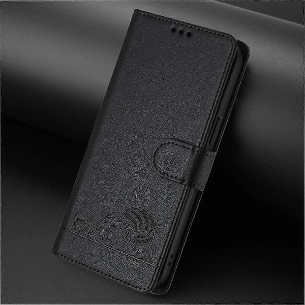 Etui til VIVO V30E 5G Kortpladsholder Kickstand Pung Flip Cover Kat RFID Sort