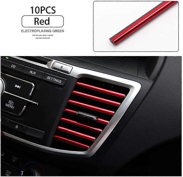Bilventil dekorativ stripe 10 STK (rød) A