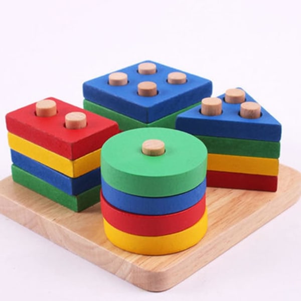 Montessori legetøj Pædagogisk trælegetøj til børn tidligt
