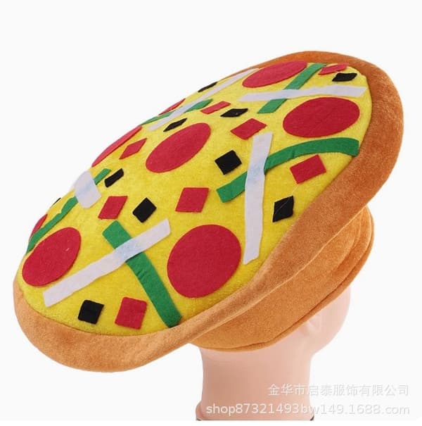 Rolig Pizzahatt Festdekoration för Halloweenkostym A