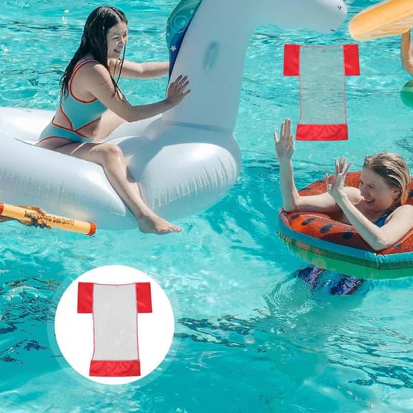 Poolstol Nät Flytande Mesh för Simning 2st Bekvämt Pooltillbehör A