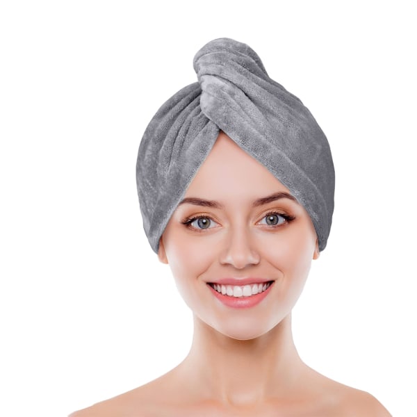 3Pak mikrofiber hårhåndklædeindpakning, hurtigttørrende hårturban