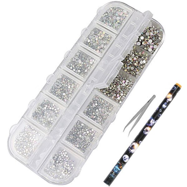 Flatback runde rhinestones, edelstener krystall rhinestones