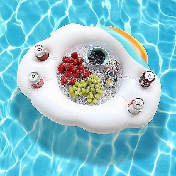 Oppustelig drikkekøler, Hawaii dekorativ flydende bar til pool, flydende drikkeholder pool oppustelig A