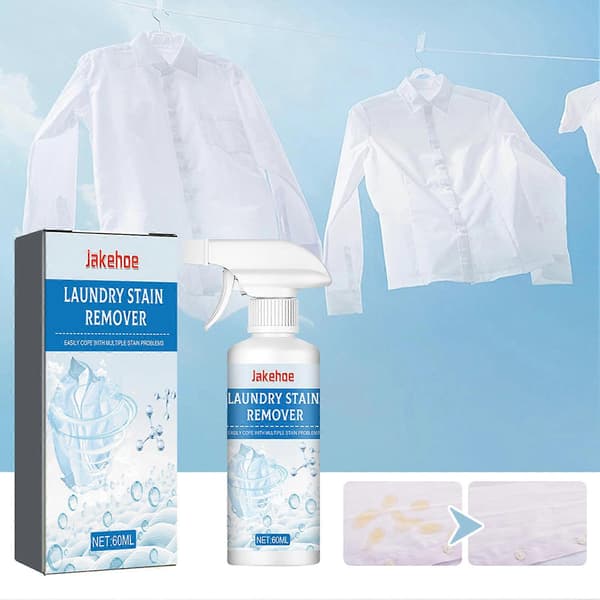 Tøyflekkfjerner for klær Multi-stoff spray for bomull polyester blonder chiffon for fjerner blod kjæledyrflekker A