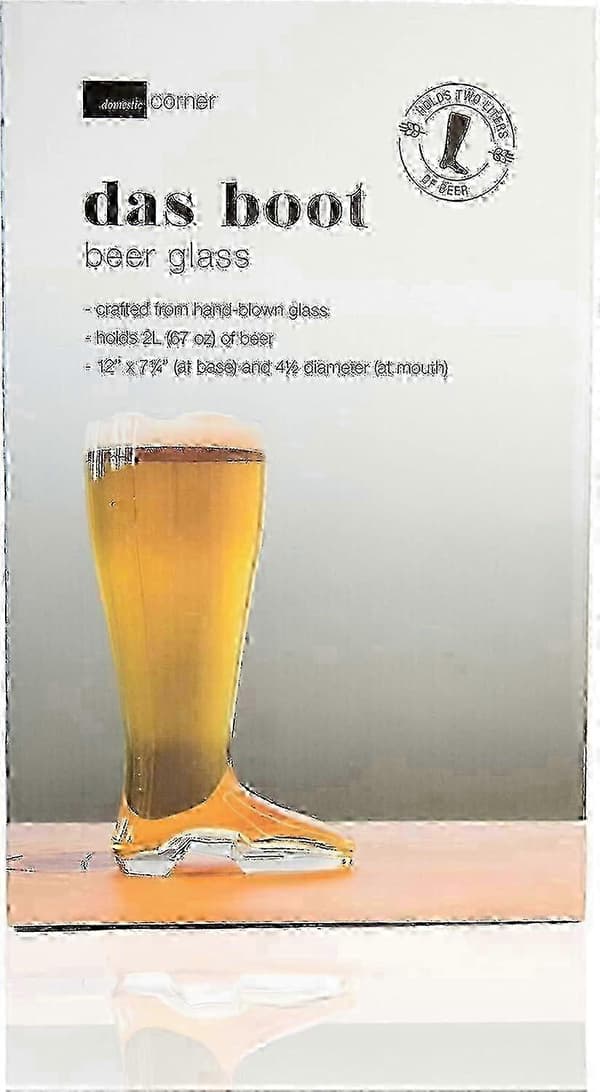 19,5 cm Oktoberfest Støvlekrus Glas til Festligheder 580 ml A
