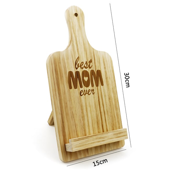 Fantastisk receptbokshållare för det moderna köket, furu med detaljer i jutesnöre, vacker present till mammor, hopfällbar för enkel förvaring, kompatibel med surfplattor