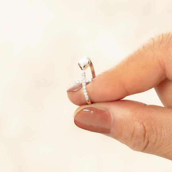 Til min datter - Jeg tror på dig ring legering ring justerbare åbne ringe til fine smykker A
