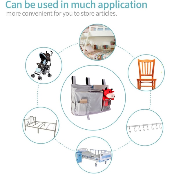 Sengeorganizer til køjeseng, sengeophængt sengeorganizer opbevaringspose,