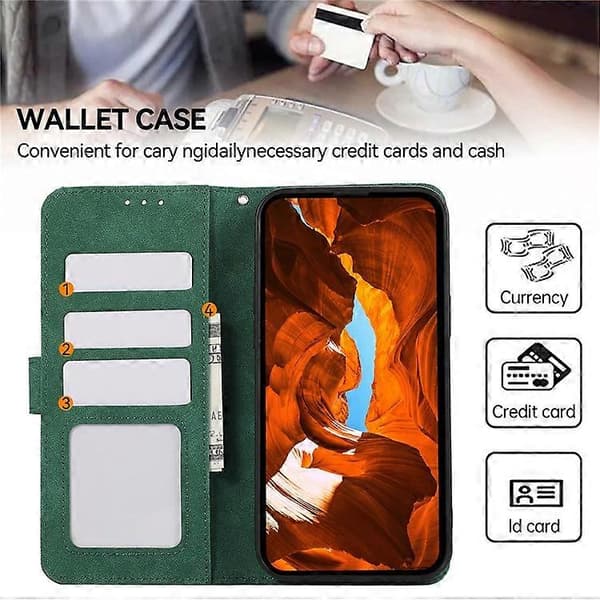 ABEEL Kompatibel med Samsung Galaxy A05s 4G RFID Mobilskal Vikbart Stativskydd A