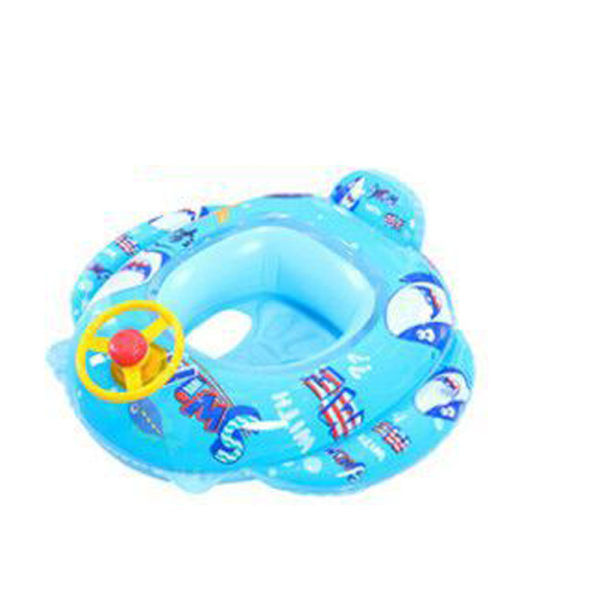 Baby Oppblåsbar Pool Float Ring med ratthorn for