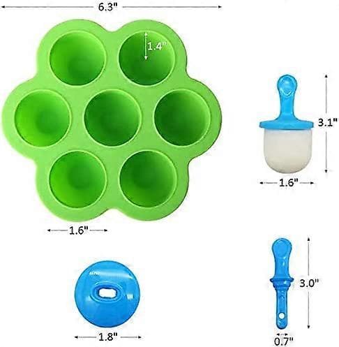 Mini isform 7 kopper DIY isbitbrett med fargerike plastpinner Lollipop isform A