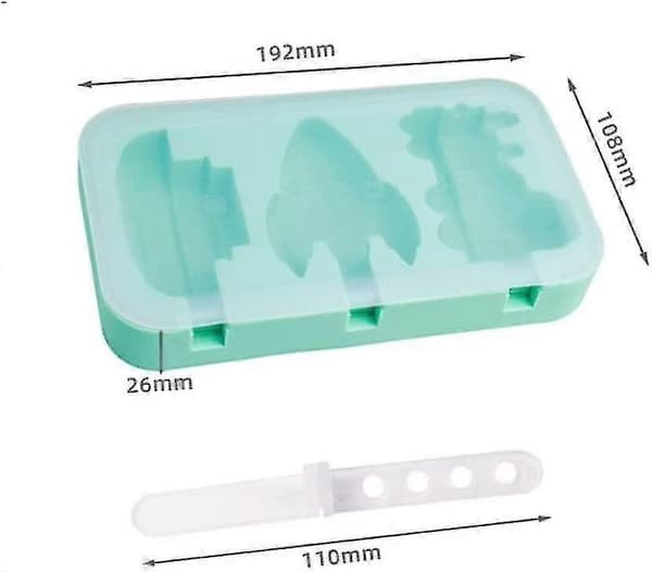 Isforme, sæt med 2 silikone isforme til ispinde, børn DIY kreative isforme BPA-fri genanvendelige med låg - du A
