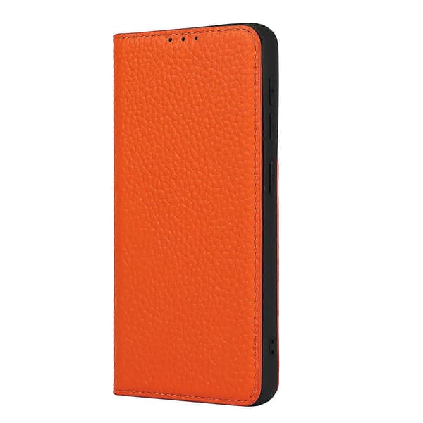 Til Samsung Galaxy S21 5G Litchi læder telefoncover (sort)