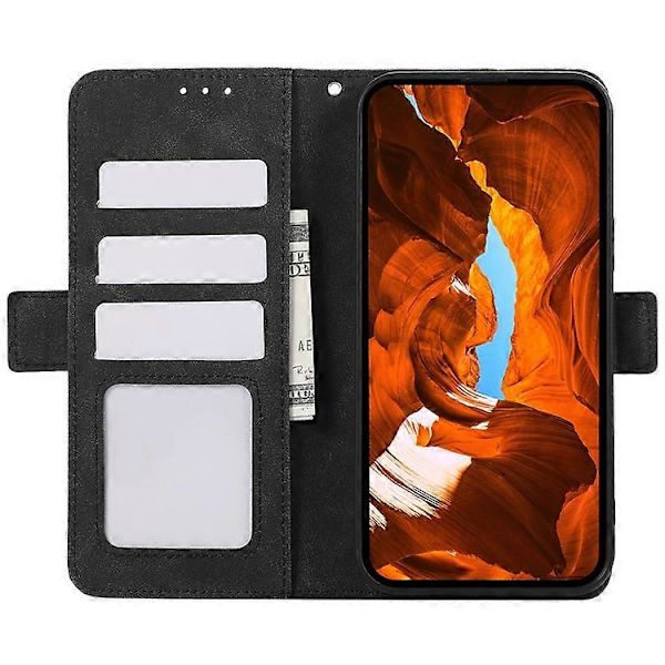 ABEEL Kompatibel med iPhone 13 Pro Läderfodral Sidomagnetlås RFID Plånboksfodral A