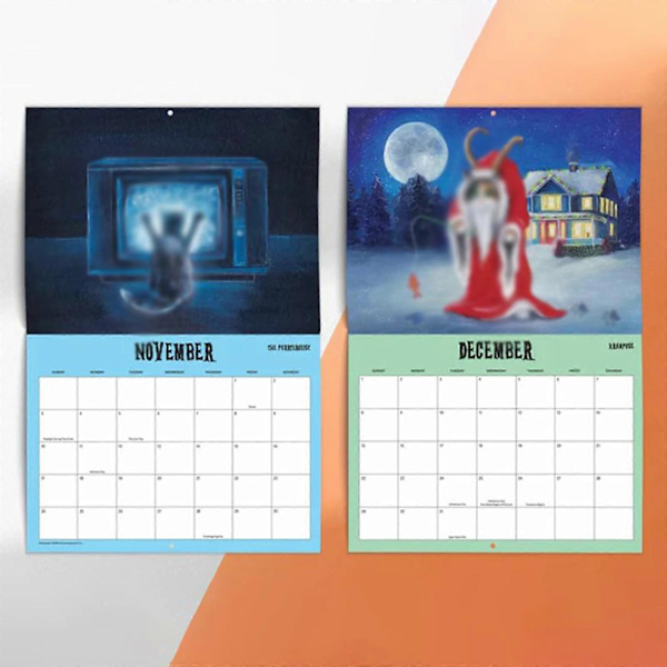 2024 Scaredy Cats Kalender, 12 Månaders Väggkalender A