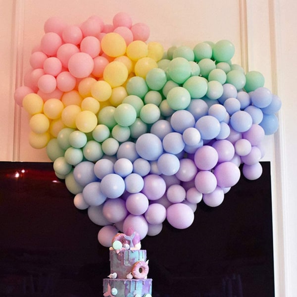 5 tums mini pastell latex ballonger 200st diverse macarongodis